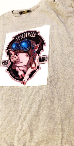 3D Ride Hard Pig T-shirt - sky williams collections