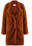 Faux Fur Teddy Long Coat - sky williams collections