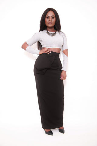 AQ Statement Pam Bow Maxi Skirt - sky williams collections