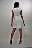 River Island White Cotton Skater Dress - sky williams collections