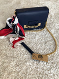 SWC Top Cross Body Bag With Gold Chain Handle - sky williams collections