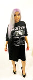 Oversized 'Disorder' Slogan Dress T-shirt - sky williams collections
