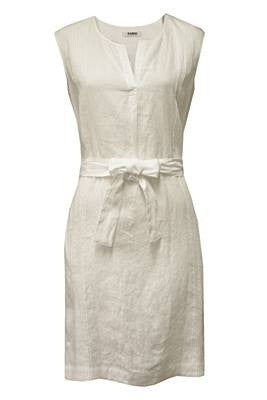 FARHI by NICOLE FARHI Vintage Linen Pintuck Sleeveless Shift Dress - sky williams collections