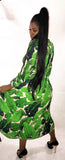 Print Plated Maxi Dress - sky williams collections