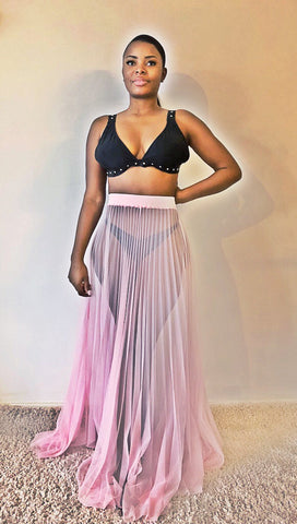 Pleated Maxi Chiffon Skirt - 4 colours - sky williams collections