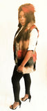 Faux Fur Vest in Stripe (Available in other colours) - sky williams collections