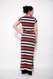 Colour Block Bandeau Jersey Maxi Dress - sky williams collections