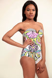 Floral Sexy One-piece Swimwear - sky williams collections