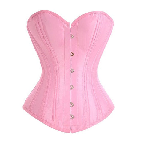 Pretty Pink Steel Boned Corset - sky williams collections