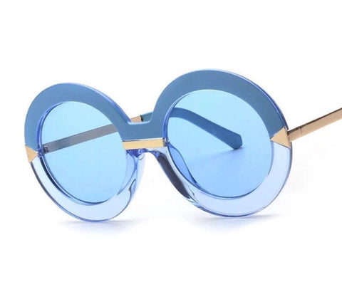 Luxury Arrows Sky Round Glasses - sky williams collections