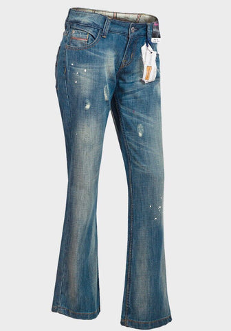Shade Bootcut Distressed Jeans - sky williams collections